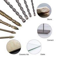 8PCS Electric Hammer Drill  Masonry Drill Set
