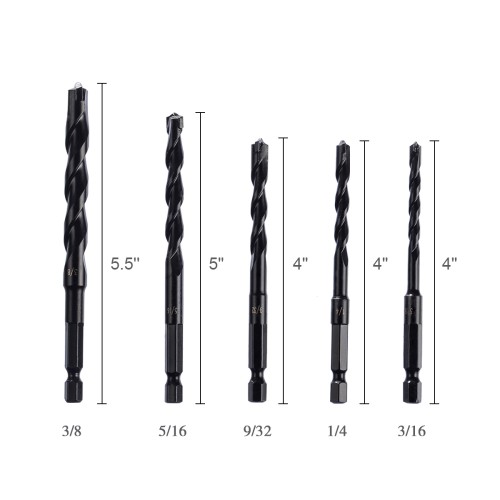 5PCS  Masonry Drill Set